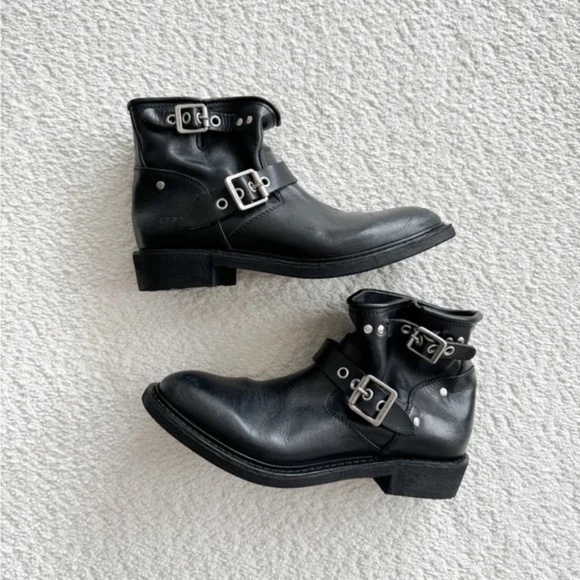 GOLDEN GOOSE Black  Biker Bootie Italy SZ 39   New Never Worn - Picture 12 of 13